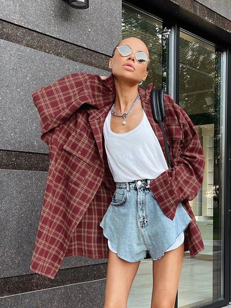 Autumn Oversized Loose Fit Long Blouse