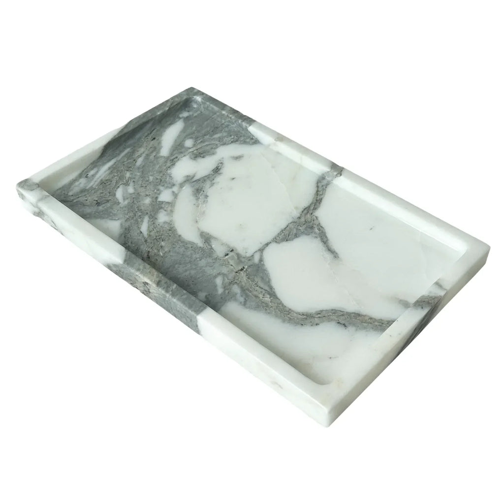 Calacatta Viola Marble Vanity Tray, 10x6in