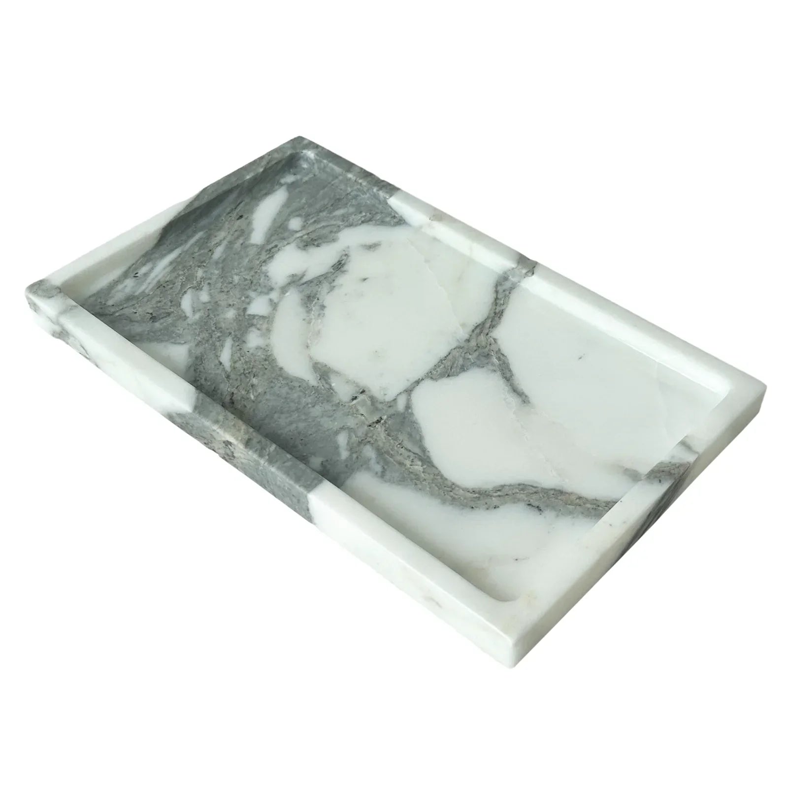 Calacatta Viola Marble Vanity Tray, 10x6in