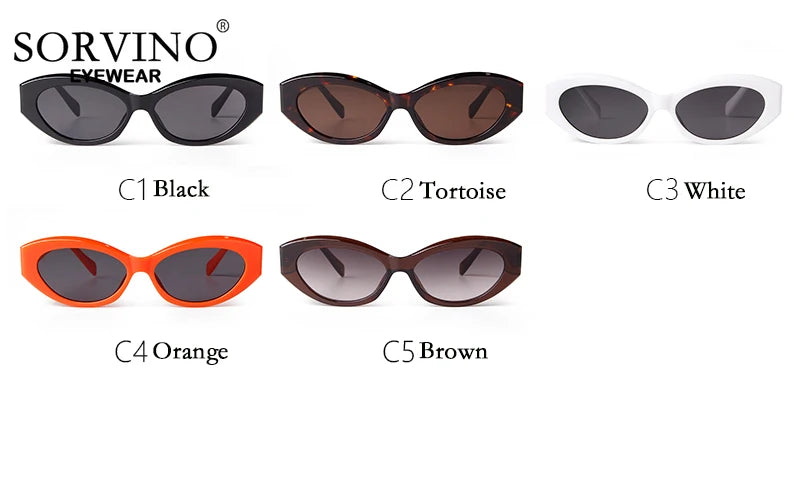 SORVINO 2025 Small Oval Women's Retro Brand Designer Glasses Outdoor Fashion Travel Goggles UV400 Men's and Women's Sunglasses