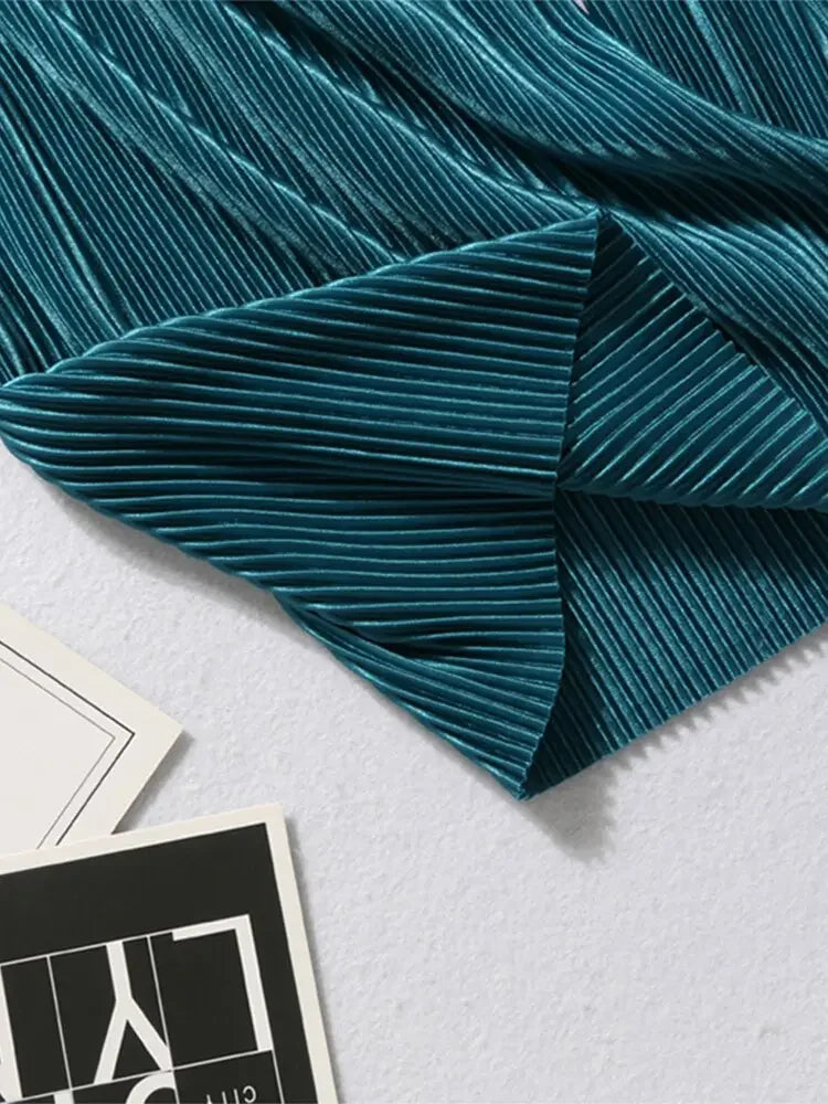 Summer Wide Leg Pants For Women Casual Elastic High Waist 2020 New Fashion Loose Long Pants Pleated Pant Trousers Femme