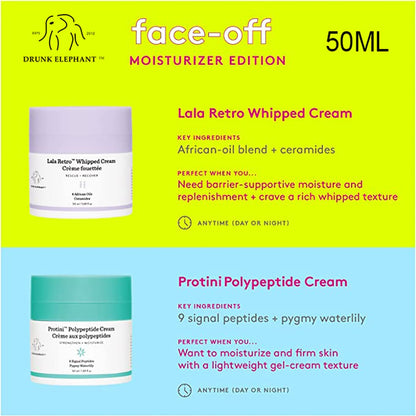 Face Cream Drunk Elephant 50ML Lala Retro Whipped Cream Recover+Rescue 6 Rare African Oils Plantain Extract PH5.2