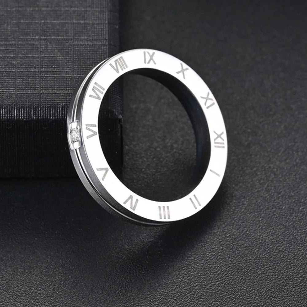 AAA CZ Cubic Zirconia Ring Stainless Steel Shinning Crystal Couple Ring Forever Love For Romantic Wedding Rings Luxlife Brands