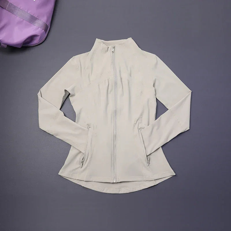 Women's Slim Fit Yoga Zip Top Luxlife Brands