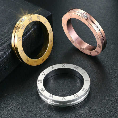 AAA CZ Cubic Zirconia Ring Stainless Steel Shinning Crystal Couple Ring Forever Love For Romantic Wedding Rings Luxlife Brands