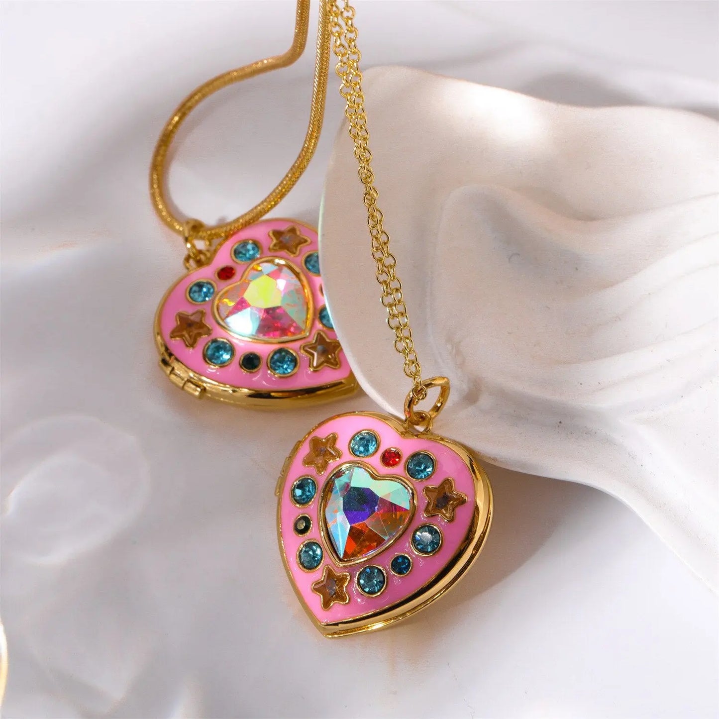 Serenity Colorful Heart Necklace