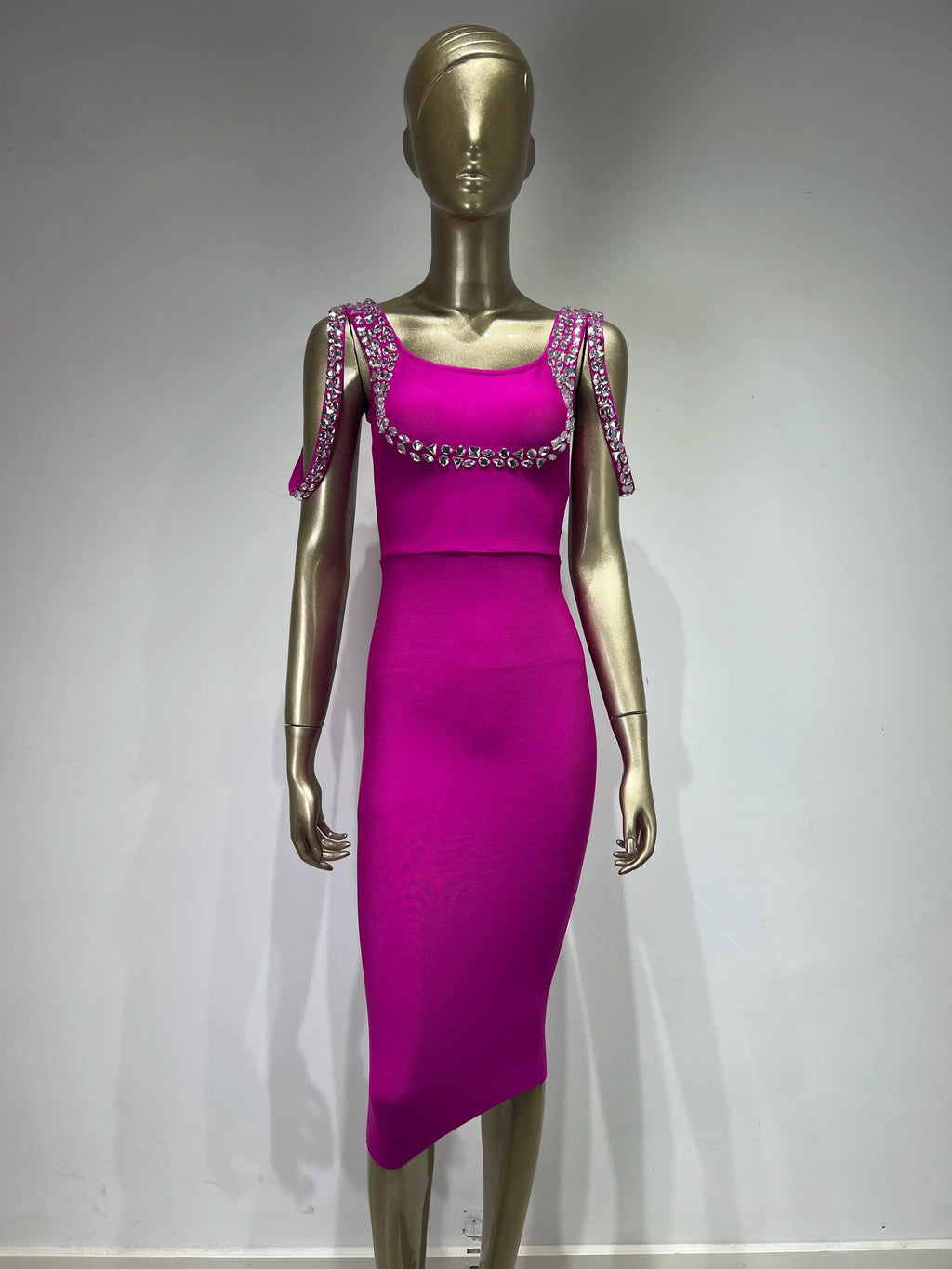 LUX Rhinestone Bodycon Formal Dress