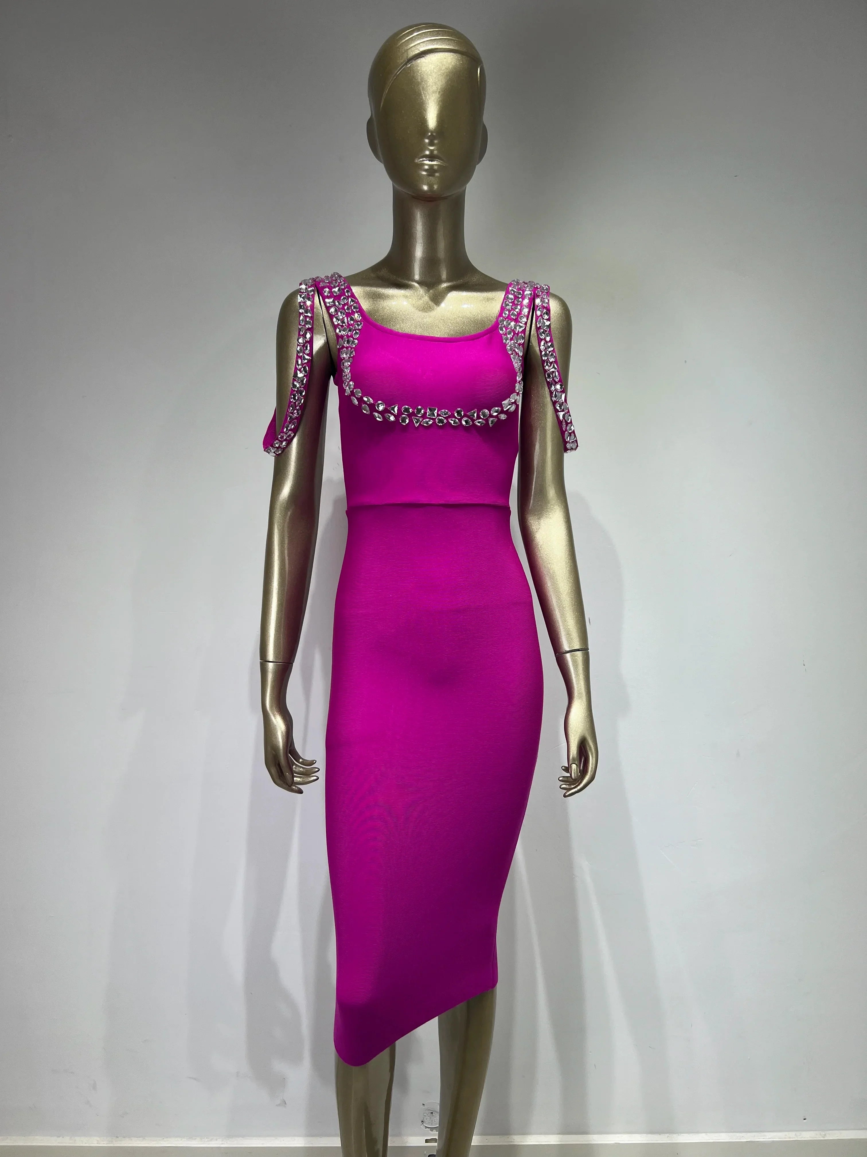 LUX Rhinestone Bodycon Formal Dress