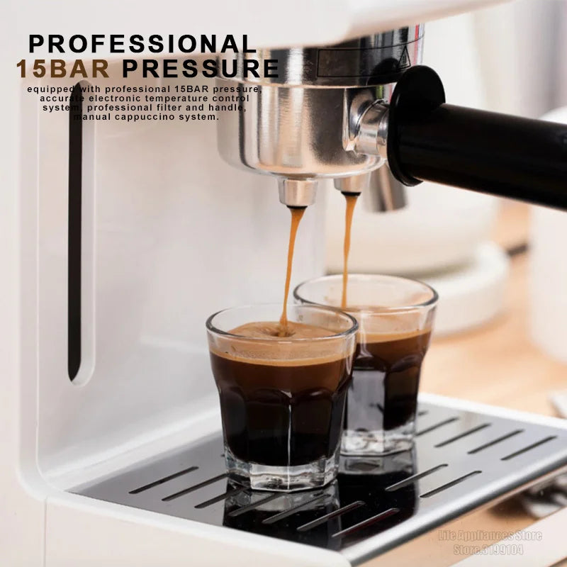 Delonghi Italian Espresso Machine Milk Frother Kitchen Appliance 220V Electric Foam Cappuccino Latte Mocha 15Bar Coffee Maker
