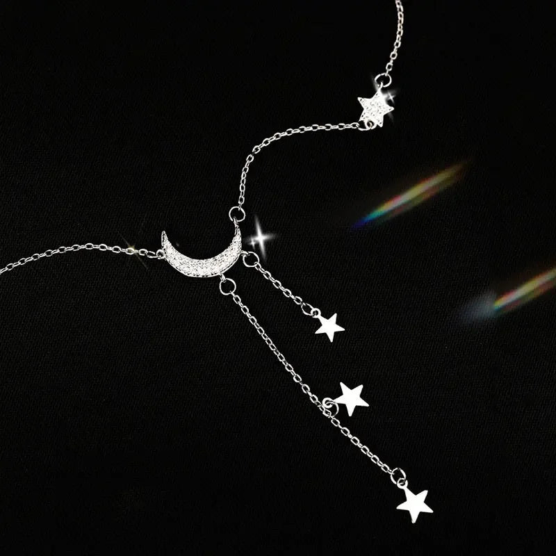 Dazzling Star & Moon Necklace LUXLIFE BRANDS