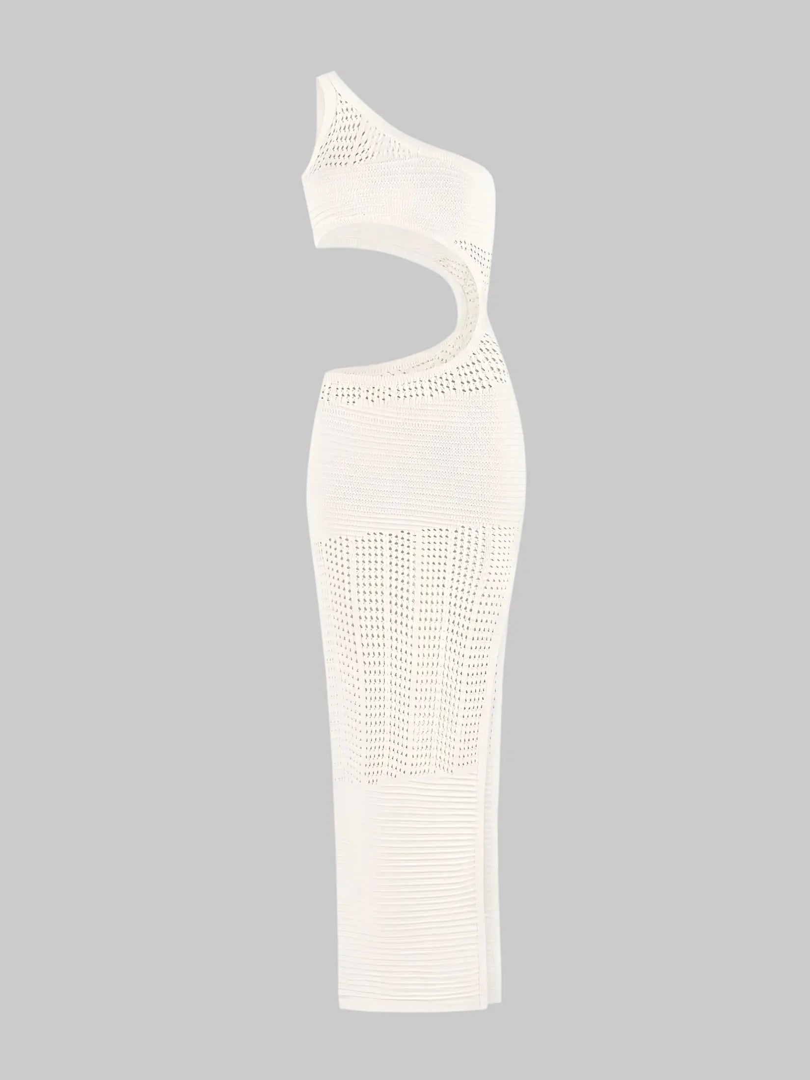 Women Y2k Knit Wrap Beach Maxi Dress Cut Out Beachwear Cover Up Sexy One Shoulder Crochet Bodycon Dress Party Club Outfit K25 Luxlife Brands