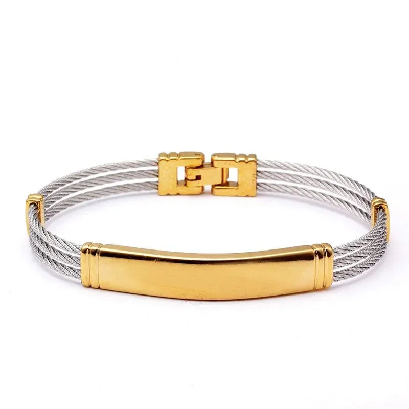 Unique Sequin Snake Chain Link Charm Bracelets Men Women Jewelry Luxury Stainless Steel female Cuff Sporty Bangles LUXLIFE BRANDS