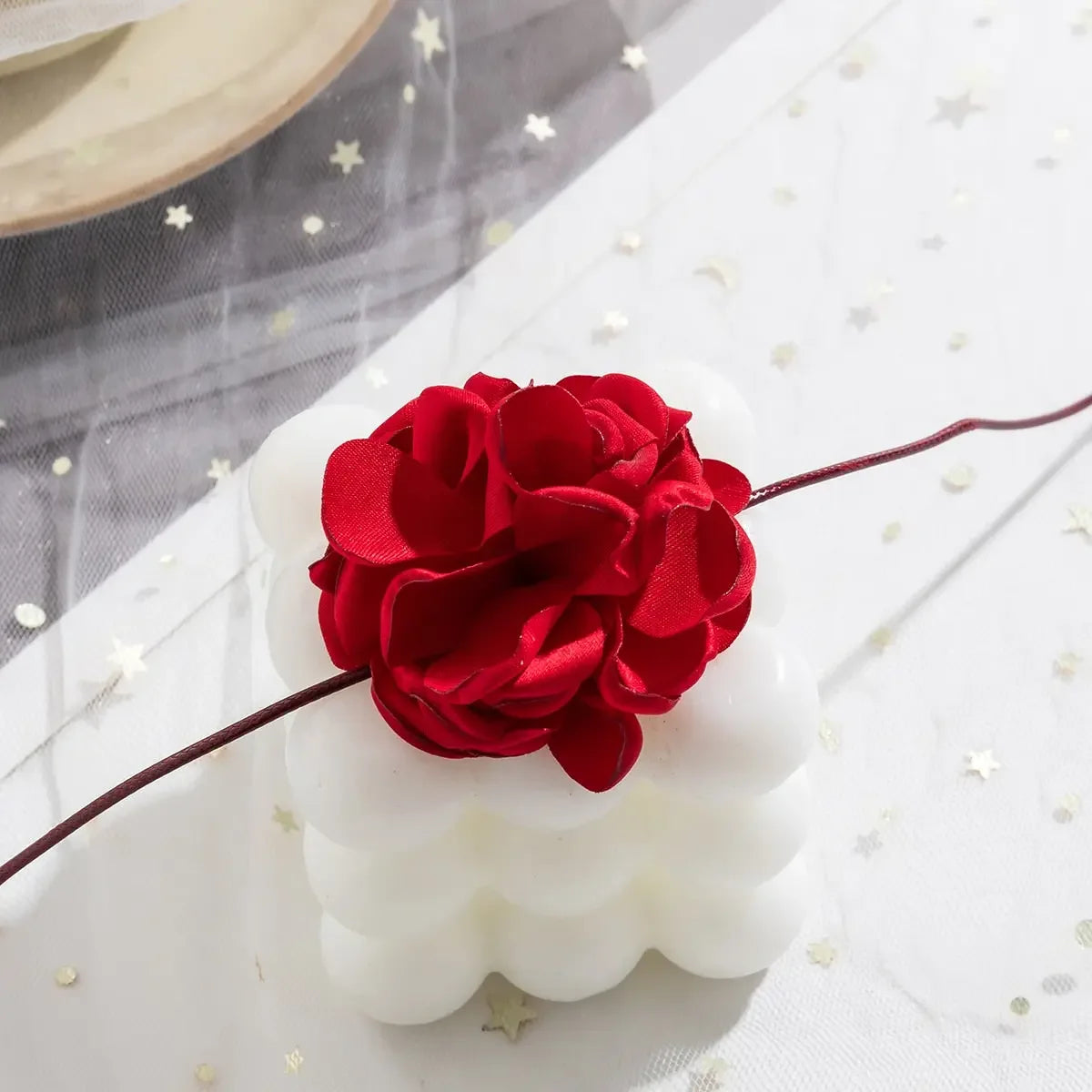 Long Rope with Big Flower Choker Necklace for Women Elegant Lace-up Rope Chain Necklace on Neck 2023 Fashion Jewelry Accessories