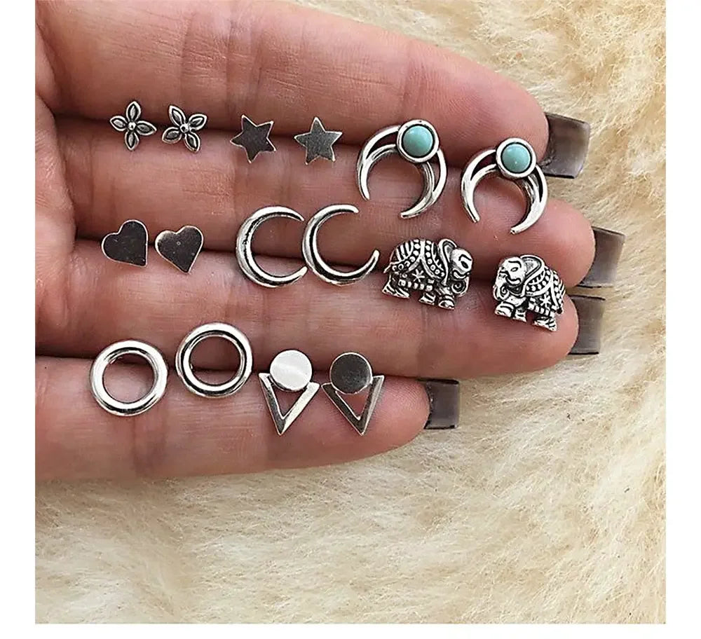 Bohemia Shell Starfish Dangle Earring set For Women Summer Beach Pearl Conch Drop Geometric Earring Girls Fashion Jewelry