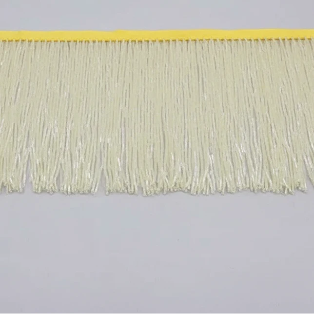 Long Glass Rhinestone Beaded Fringe Trim