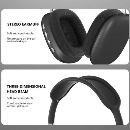 Original P9 Pro Wireless Bluetooth Headphones Noise Cancelling Mic Over Ear Sports Gaming With TF Card Slot Headset For Apple LUXLIFE BRANDS