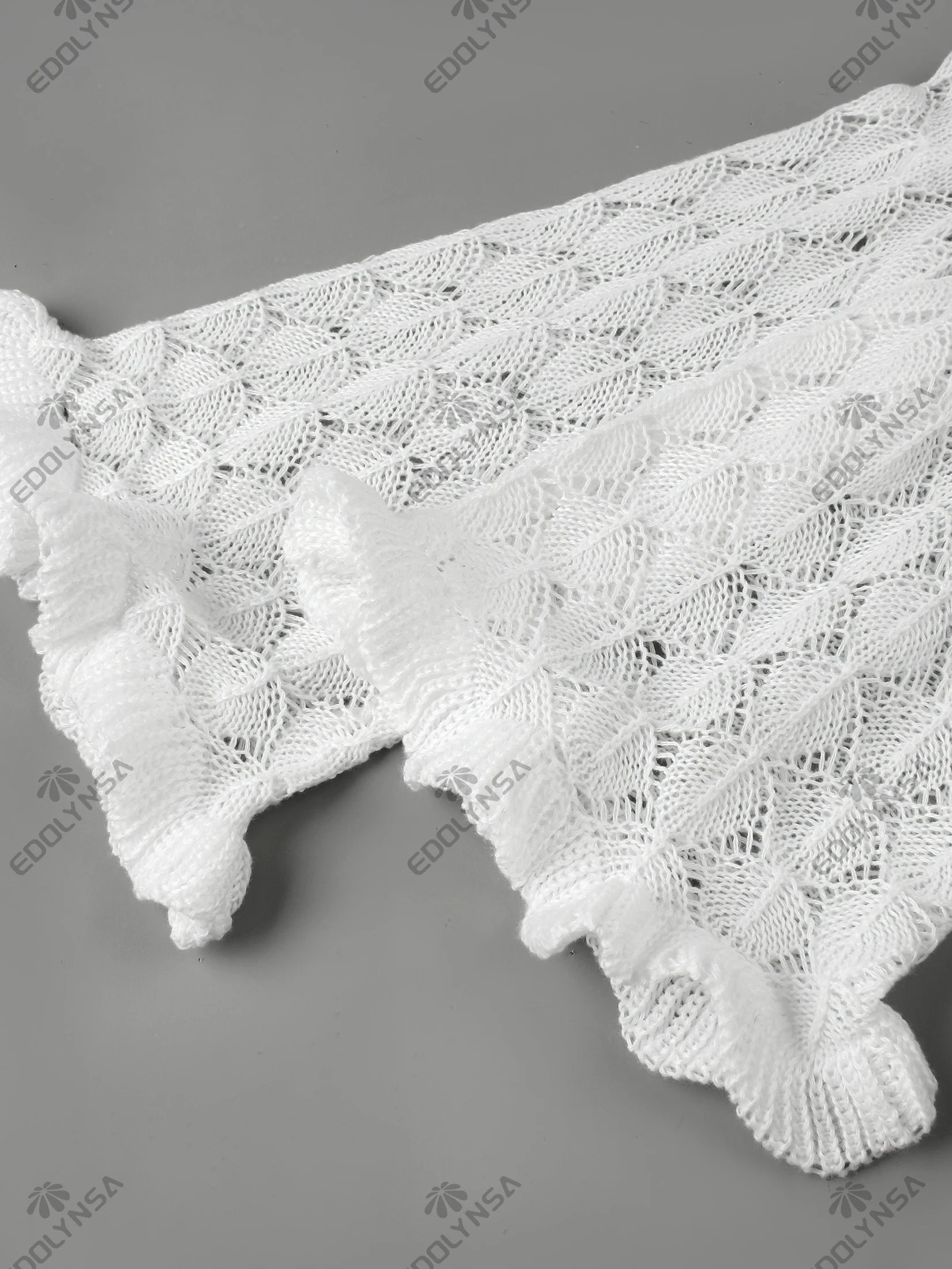 Sexy Frill Big V Neck Hollow Out Long Sleeve Maxi Dress Summer 2025 Feminine Swimwear Bikini Cover Up Women Holiday Outfits K221 Luxlife Brands