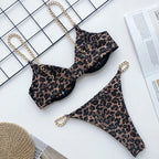 Sexy Metal Chains String High Cut One Piece Swimsuit Women Swimwear Female Monokini Tummy Cut Out Bathing Suit Swim Beach Wear Luxlife Brands