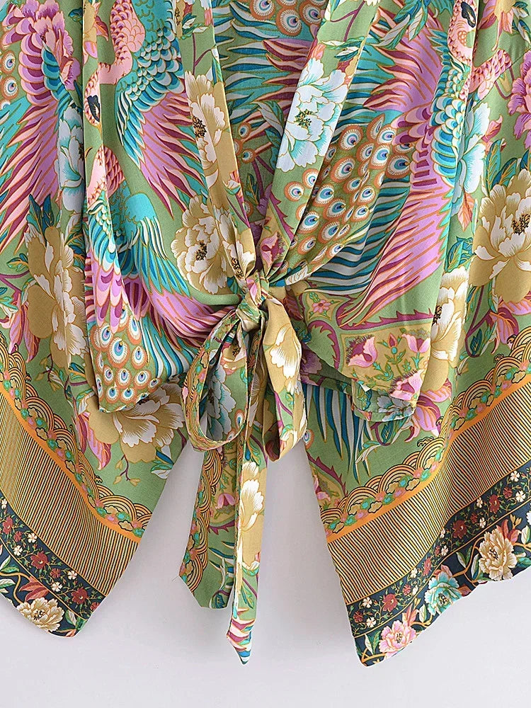 Tropical Vintage Boho Kimono