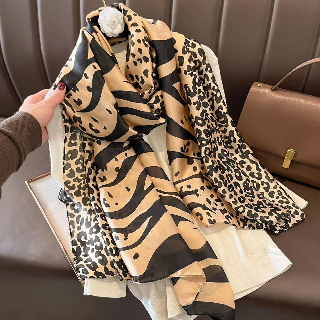 180*90cm Luxury Brand Spring Summer Autumn Women Clothing New Fashion Color matching printed silk scarf lady popular turba