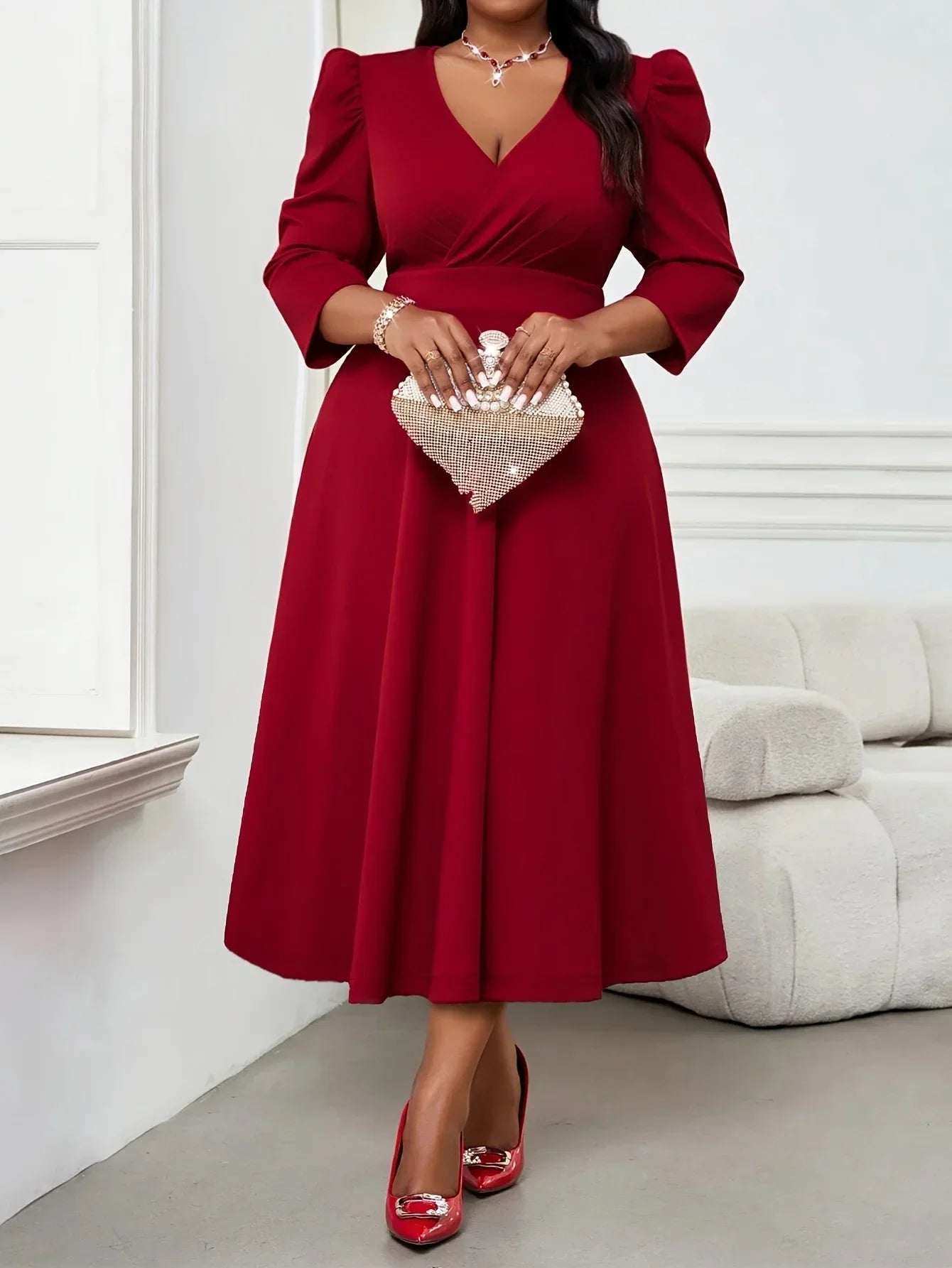 Elegant Red Event Dress Luxlife Brands