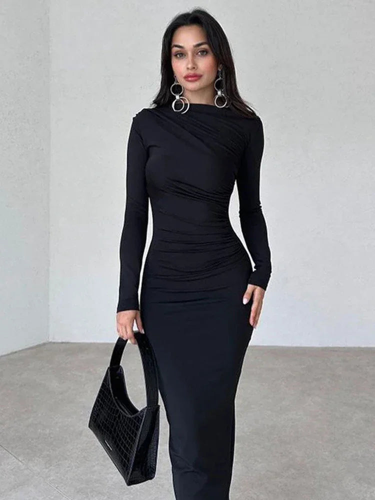 Snatched Long Sleeve lBodycon Dress
