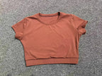 Yoga T-shirt Women's Short Sleeved Sports T-shirt Quick Drying Workout Short Sleeved Pilates Running Tights Exercise Fitness Top Luxlife Brands