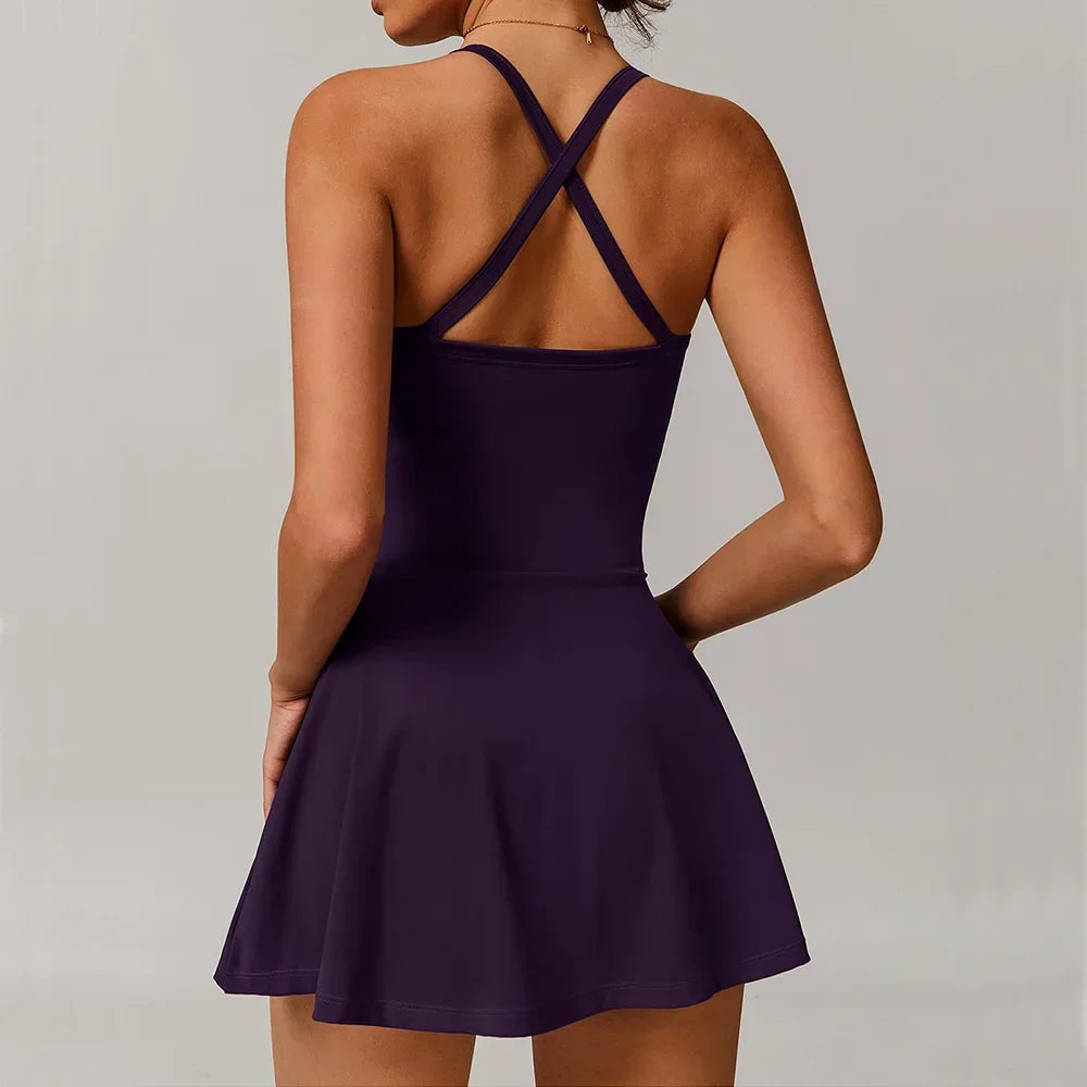 Tennis Crossback Push Up Dress Luxlife Brands