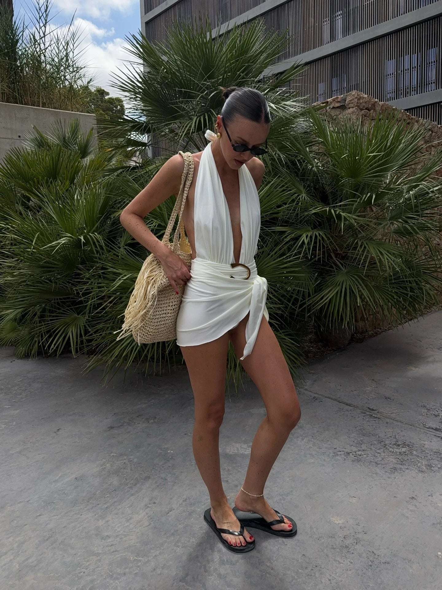 Two Pieces Micro Bikini 2025 Sexy Swimsuit Women Halter Swimwear Biquini Female Solid Bodysuit Bathing Suits Sarong Mini Skirt Luxlife Brands