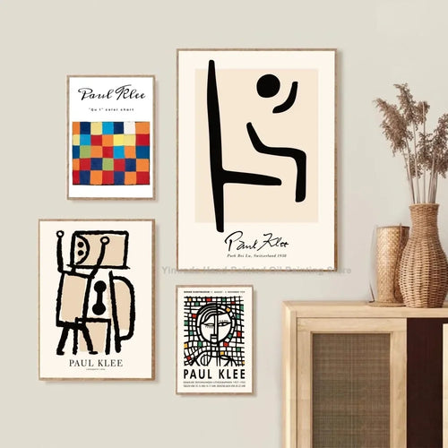 1PC Paul Klee Abstract Painting Artwork Poster Paper Print Home Living Room Bedroom Entrance Bar Restaurant Cafe Art Painting