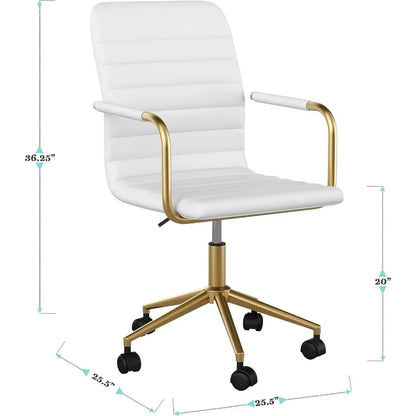 Chic Office Chair With Swivel Frame