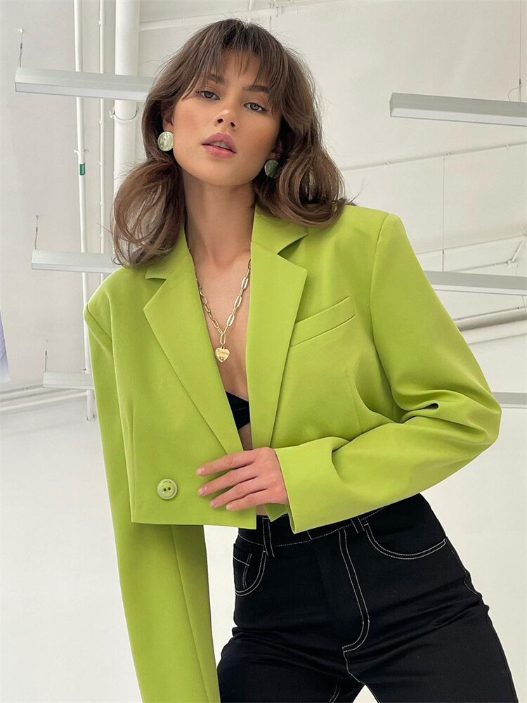 Taruxy 2022 Fall Women Blazer Suit Two Piece Sets Turn-down Collar Blazers Tops And Pleated Skirts Femme High Street Y2K Outfits