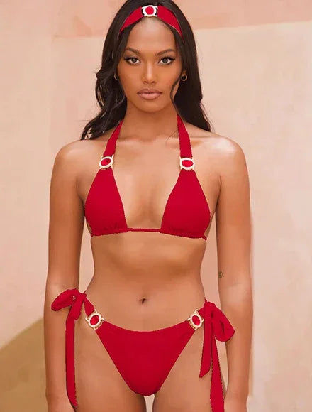 2025 Fashionable Women's Two-Piece Swimsuit - Vibrant Neon Green Color Perfect for Beach Wear and Pool Parties Summer Getaways Luxlife Brands