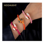Double Snake Head Cuff Bangles Braided Leather Luxlife Brands