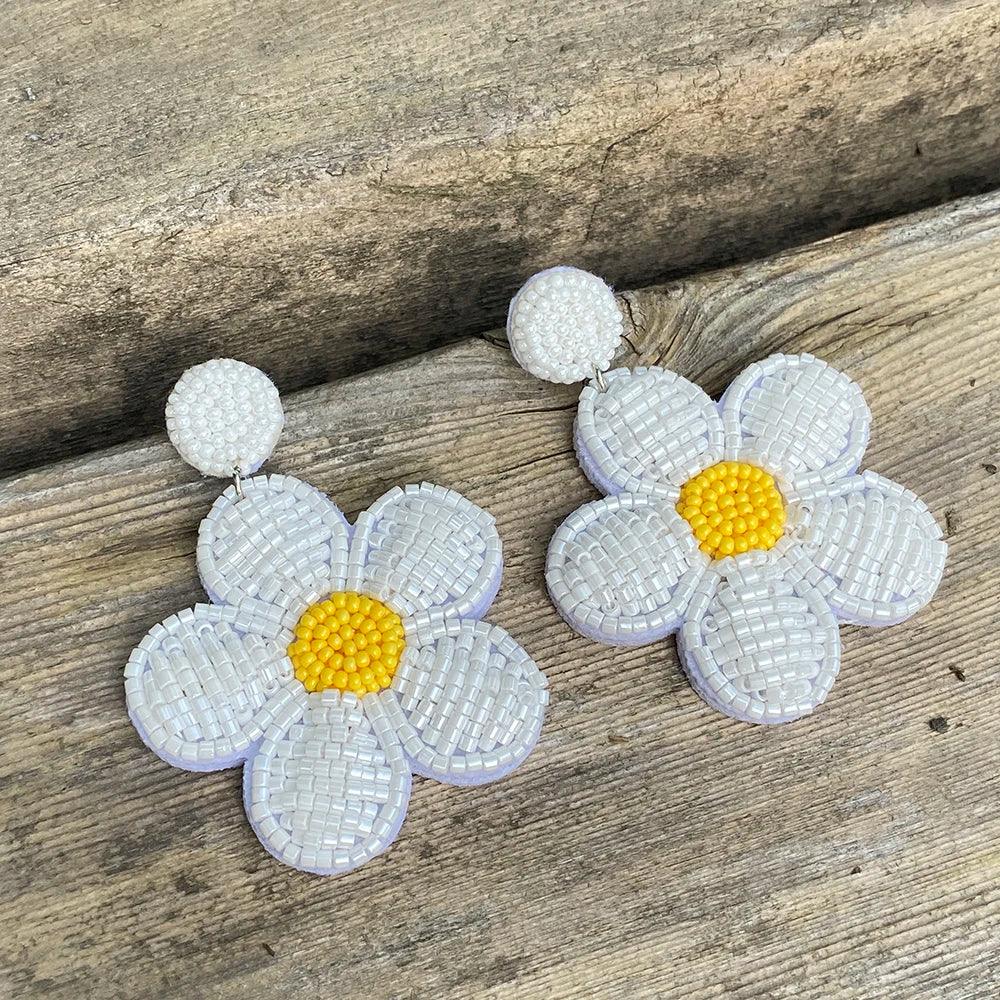 Handmade Beaded Drop Earrings