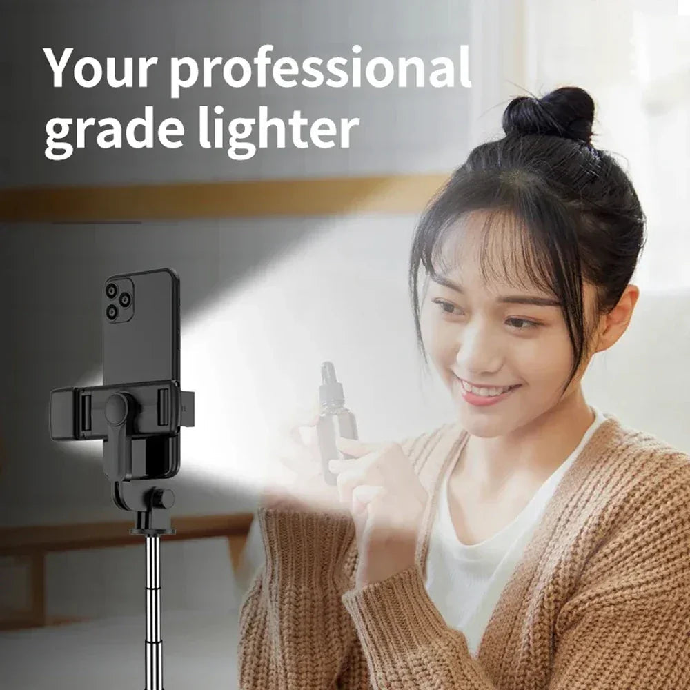 Bluetooth Wireless Selfie Tripod With Fill Light, Shutter & Remote Control Luxlife Brands