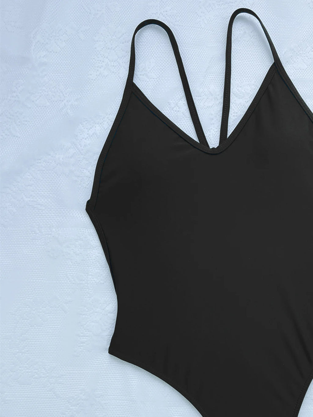 Sexy One Piece Swimsuit Women Ring Linked Bathing Suit String Bandage Swimwear Cut Out Monokini Summer Beach Swim Suit Bather