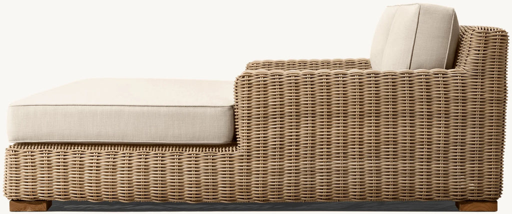 Modern Luxury Rattan Loungers Outdoor Sunbed For Beach Courtyard Park Hotel And Villa Durable Leisure Lounge Bed