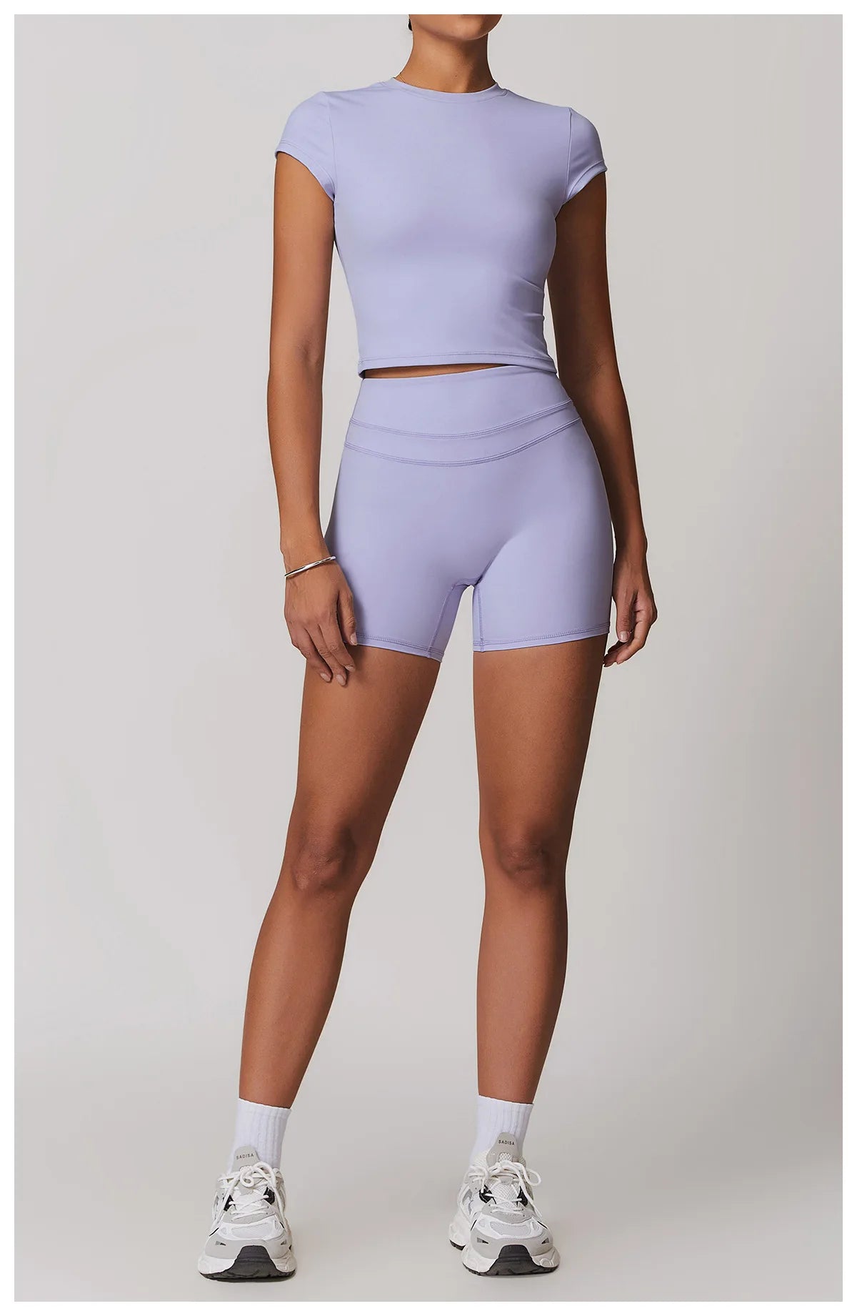 Hearuisavy 2-Piece Yoga Sets Sports Suit Women Fitness Tracksuit Running Workout Shirt Yoga Clothing Quick-Drying Gym Set Women