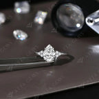 ATTAGEMS New Solid S925 Sliver 2.0ct Moissanite Rings for Women D VVS1 Pear Shape Diamond Engagement Wedding Fine Jewelry Gift Luxlife Brands