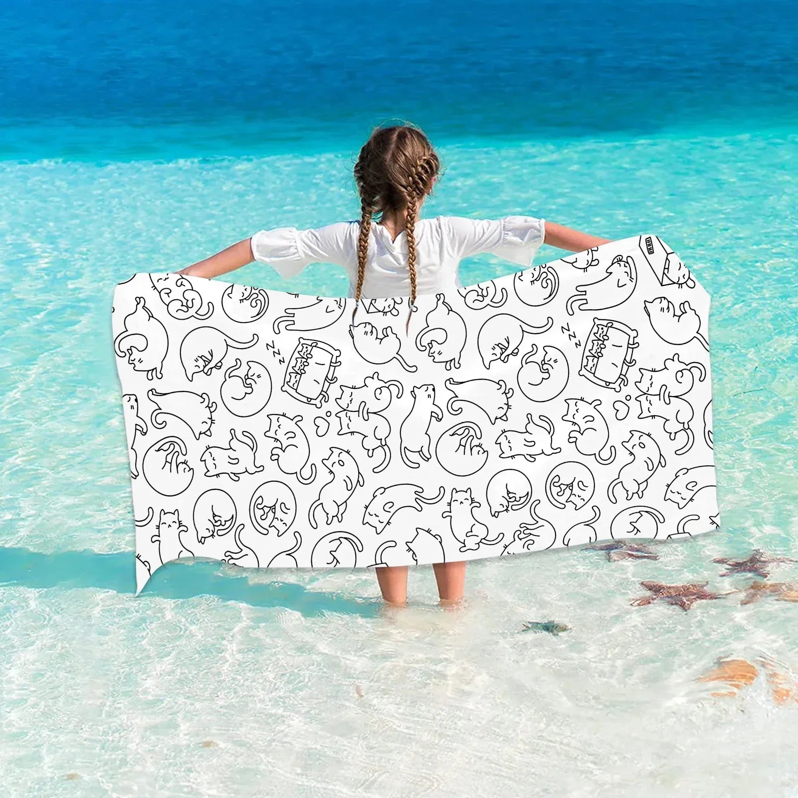 Soft Microfiber Cartoon Beach Towel