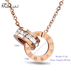 Fairladyhood Lucky Roman Digital Pendant Necklace Set Stainless  Steel Clavicle Pendant Fashion Wild Stainless Steel Jewelry Set Luxlife Brands