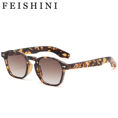 Feishini Oval Brand Designer Sunglasses Men Transparent Frames Quality Blue Fashion Rectangle Sunglass Women Vintage Eyewear LUXLIFE BRANDS