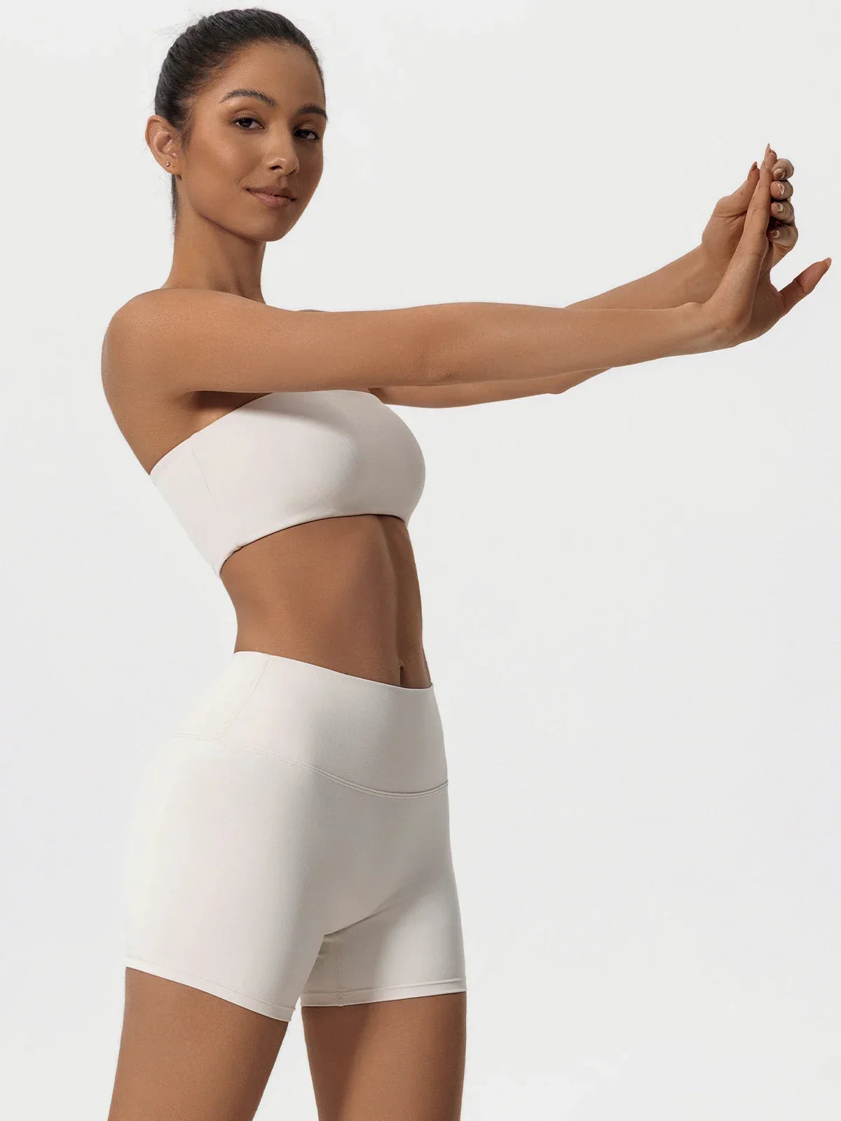 Ctenkevet Women Strapless Bra Suits Gym Workout Yoga Outfit Female Fitness Crop Top Outdoors Activewear Women Underwear Set