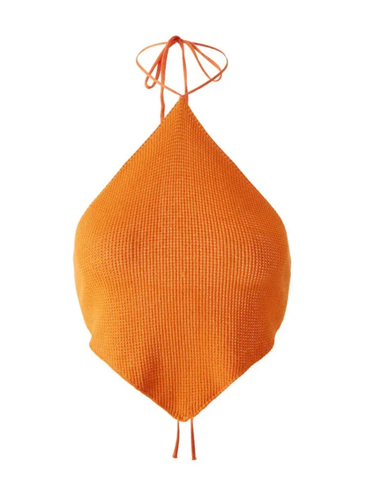 hirigin Fashion Knitted Summer Holiday Beach 2 Piece Sets Outfits for Women Elegant Top and Skirt Sexy Matching Sets Co-Ord Sets