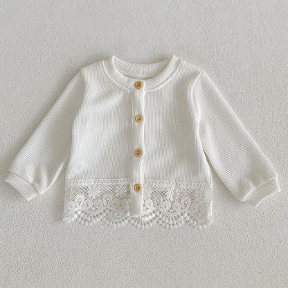 Baby Sweater Fashion Petals Collar Knitted Cardigan Jacket Baby Sweater Coat Girls Cardigan Girls Autumn Winter Sweaters