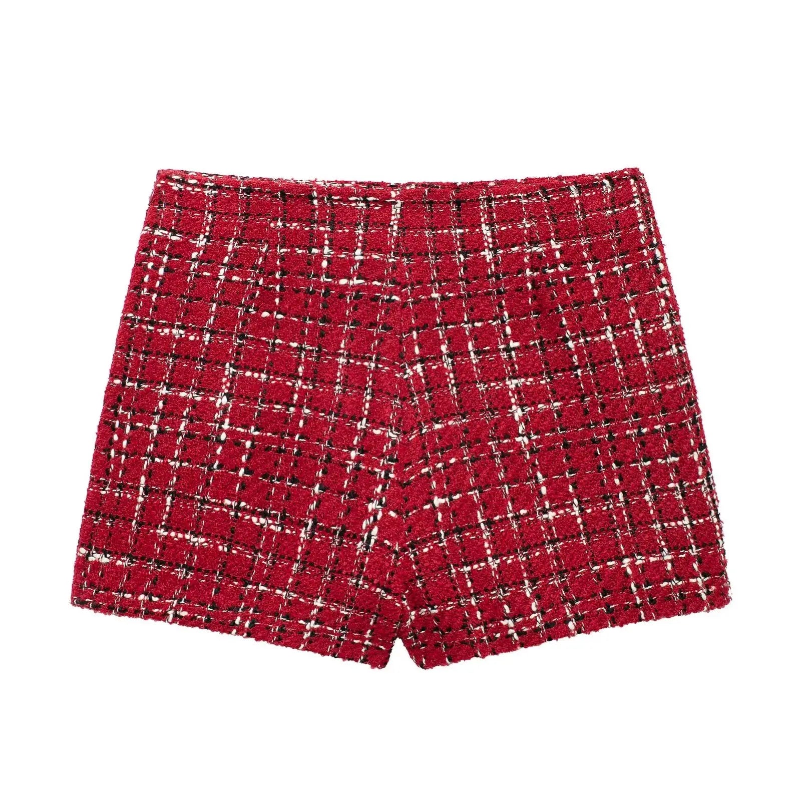 HH Women Fashion Red Texture Skirt Sets Single Breasted Lapel Jacket Coat Side Zipper Shorts Skirts High Street Lady Outfit