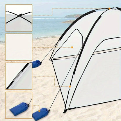 Pop Up 1-4 Person Beach Tent Sun/Water/Heat Resistant Outdoor Canopy Shelter