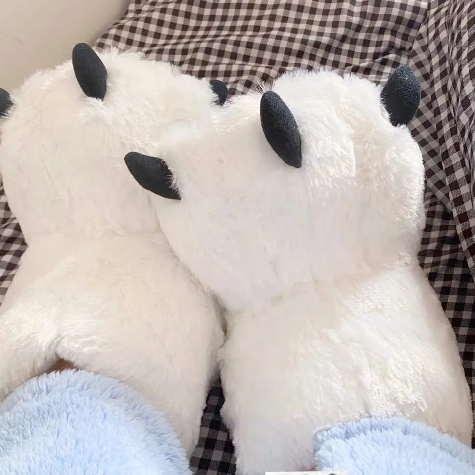Cute Bear Claw Winter Slippers LUXLIFE BRANDS