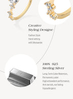 ATTAGEMS New Moissanite Ring for Women Four claws s925 Silver Rings Yellow Gold Plated Classic Anniversary Jewelry Free Shipping Luxlife Brands